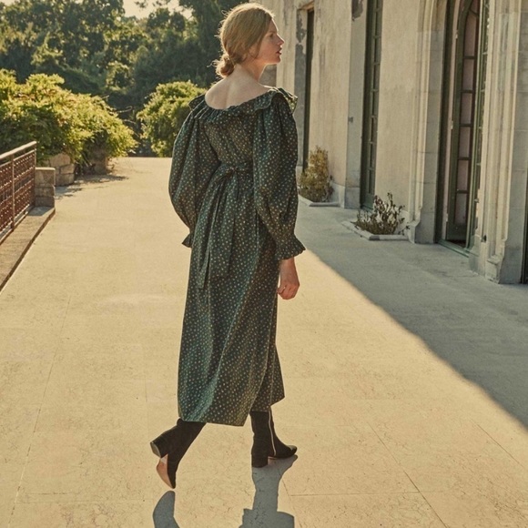 NWT Doen Zarina Dress in Forest Parc Monceau - Picture 4 of 14